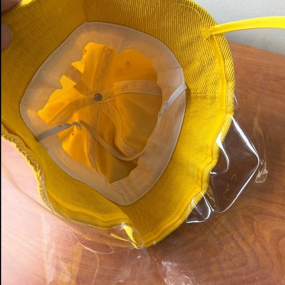 Lot of 2 Yellow Bucket Face Shield Mask KAWS hats - Picture 6 of 6